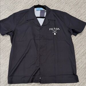 Prada Men's Dark Button-Down Shirt